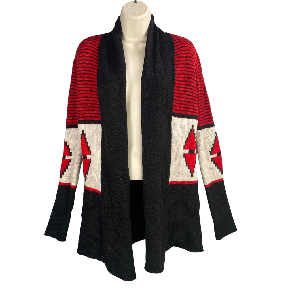 BB Dakota Cardigan Womens Small Southwestern Wool Blend Western Boho Cabin